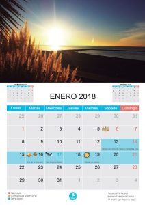 Calendario 2018 Benicàssim Paraíso