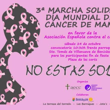 Benicàssim acoge la III Marcha solidaria del Día Mundial contra el Cáncer de Mama