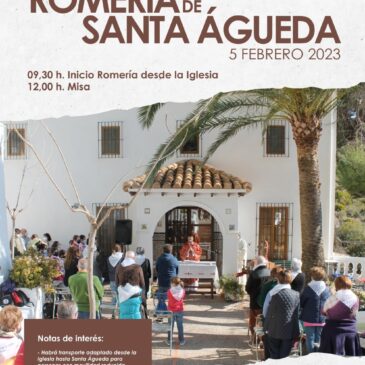 Benicàssim celebra el próximo domingo 5 la tradicional romería a Santa Águeda