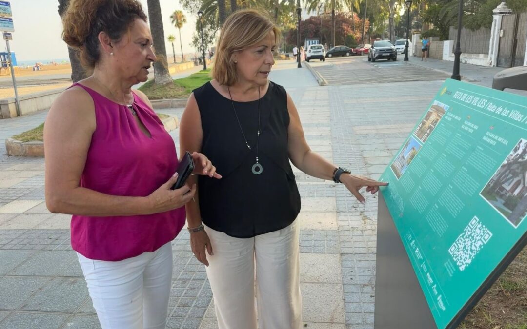 Benicàssim pone en marcha la nueva señalética inteligente de la Ruta de las Villas con un formato más accesible, interactivo y ágil